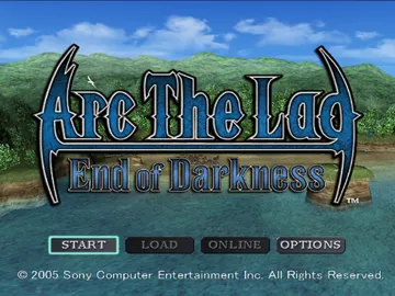 Arc the Lad - End of Darkness screen shot title